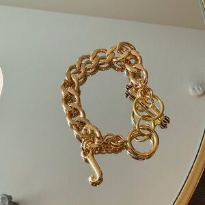 Juicy Couture Gold Chain Link Charm Bracelet - Women's Jewelry